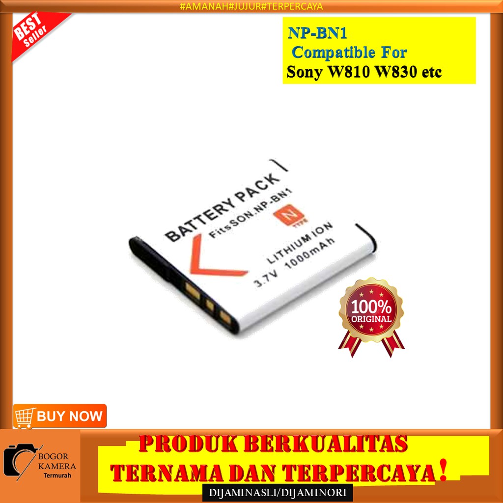 NP-BN NP-BN1 BATTERY BATERAI KAMERA SONY CYBERSHOOT W810 W830 W850 W350 W580 W730 W610 TX 66 DLL