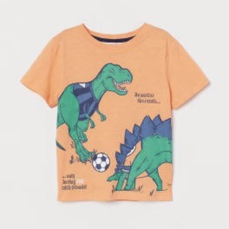 Kaos Anak Cowok Laki Branded ORI Dino Orange HM Tee Boys