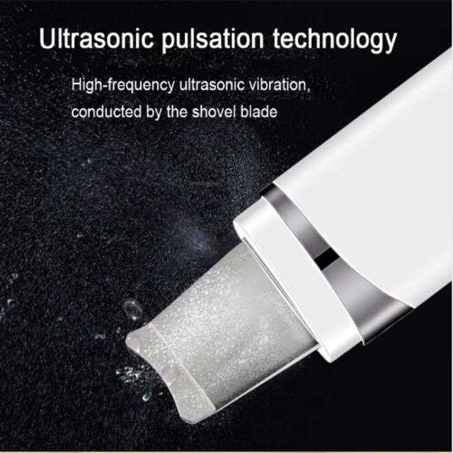 Portable skin scrubber deep cleansing ultrasonic pulsation technology