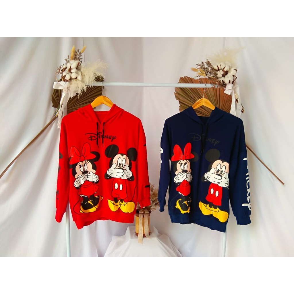 Jaket Hoodie Mickey Mouse Disney Wanita - Sweater Wanita Hoodie Mickey Mouse - Jaket Mickey Mouse