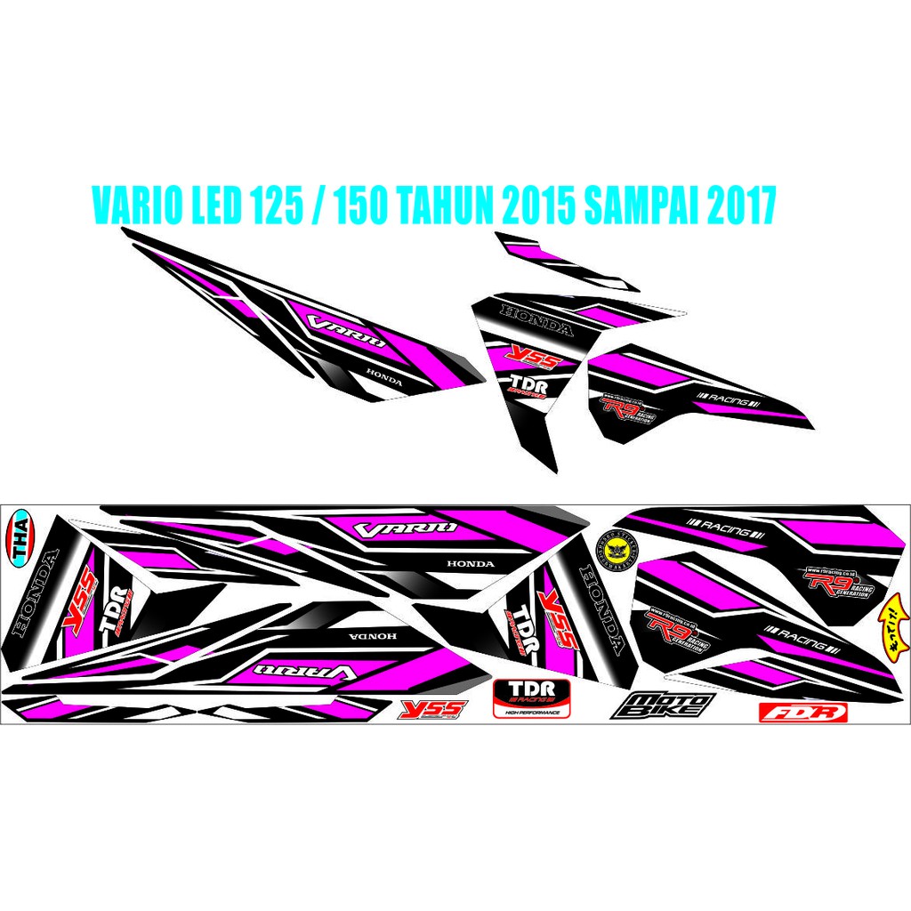 STRIPING MOTOR HONDA VARIO LED 125 / 150 STICKER VARIO TAHUN 2015 - 2017 STRIPING