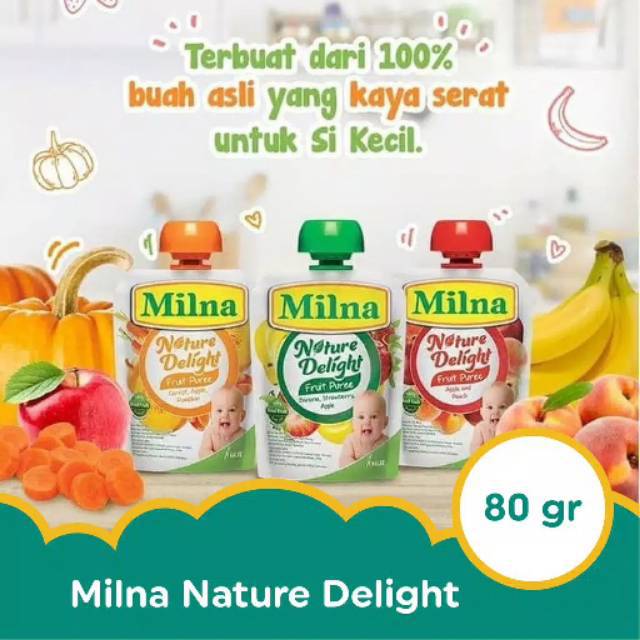 Ha&ibi - MPASI Milna Nature Delight 80gr Pure Buah