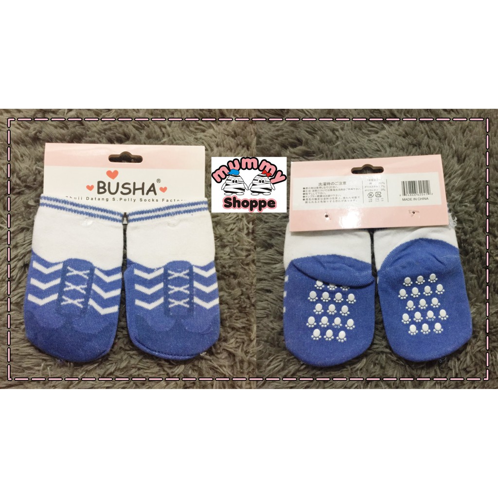 Kaos Kaki Bayi Anti Selip merk Busha Motif Lucu