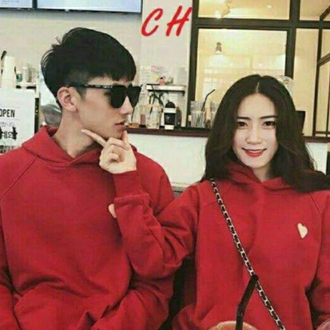 Hoodie Love Couple Jumbo S - XXXXXL(6XL) / Jaket Oversize matching Heart Style 5XL 4XL 3XL 2XL XL