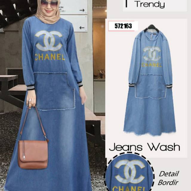 Gamis jeans ori by Extu