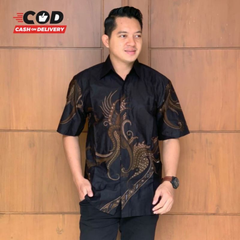 Kemeja batik pria lengan pendek reguler m l xl xxl | Baju batik lengan pendek premium