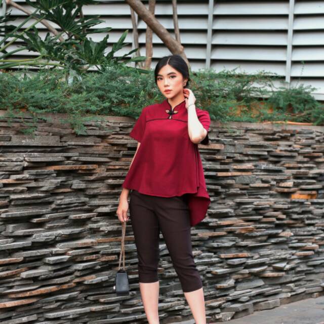 Baju imlek Blouse Imlek Baju Cheongsam Blouse BC 9717