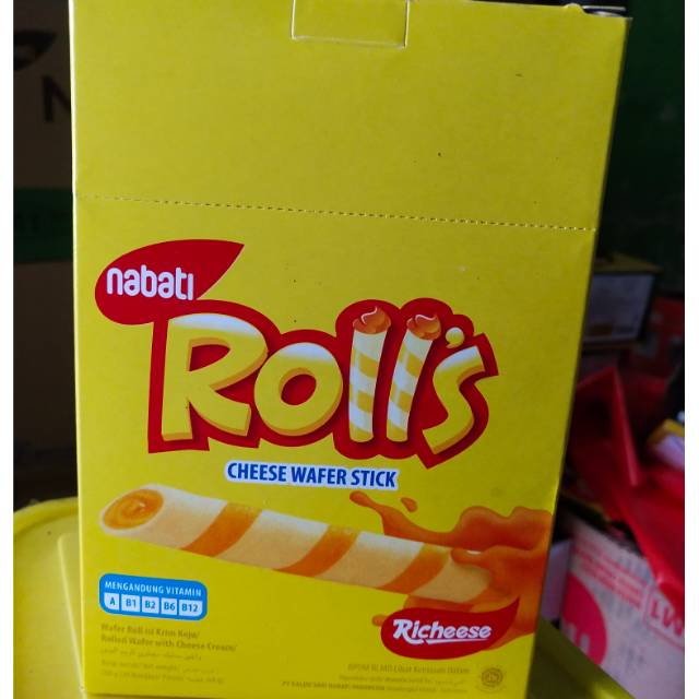 

Richeese Nabati Rolls PACKING KARDUS - Netto 20 x 8 gr