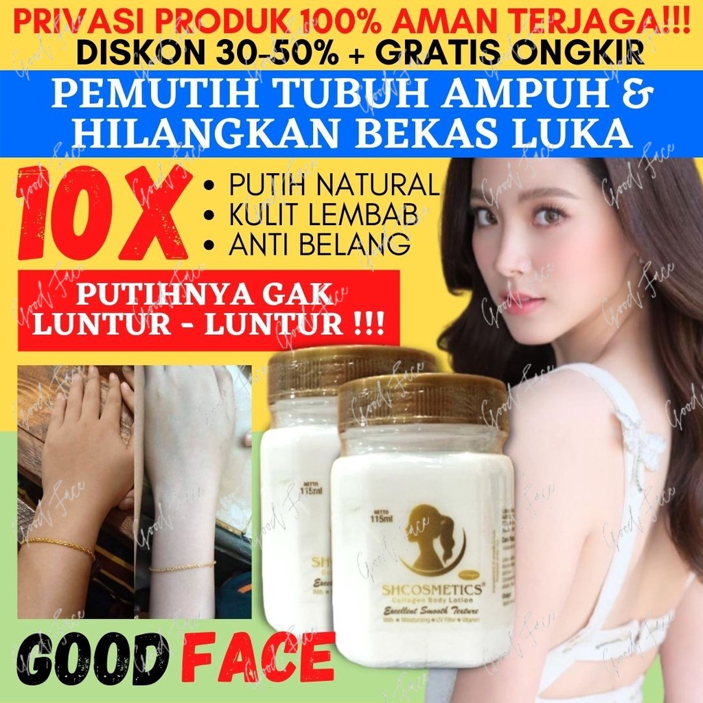 VIRAL LOTION PEMUTIH BADAN PERMANEN BIBIT COLLAGEN SHCOSMETICS 115ML BPOM PERAWATAN TUBUH