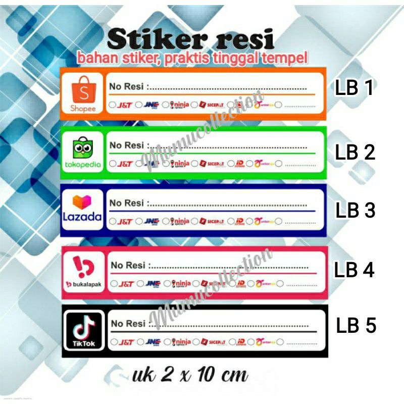

STIKER RESI/LABEL PENGIRIMAN SHOPEE MARKETPLACE/CUSTOM