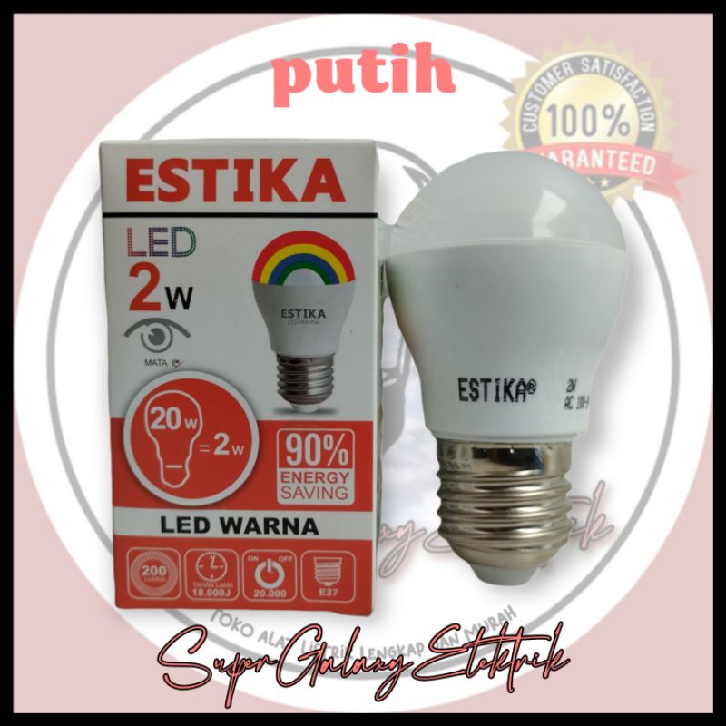 Lampu Led Estika 2W bisa untuk Lampu Hias / Lampu Tidur