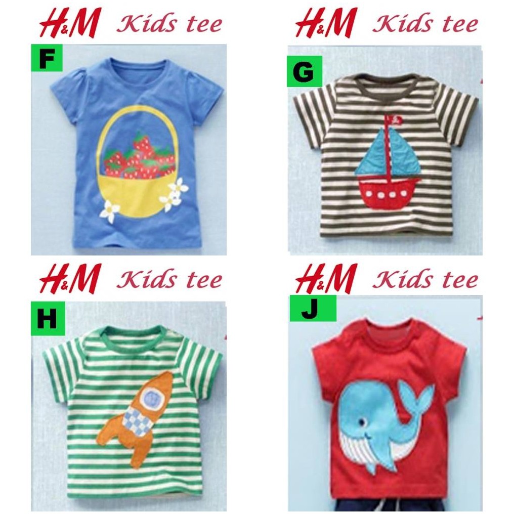 H &amp; M KIDS TEE / BAJU ANAK KARAKTER