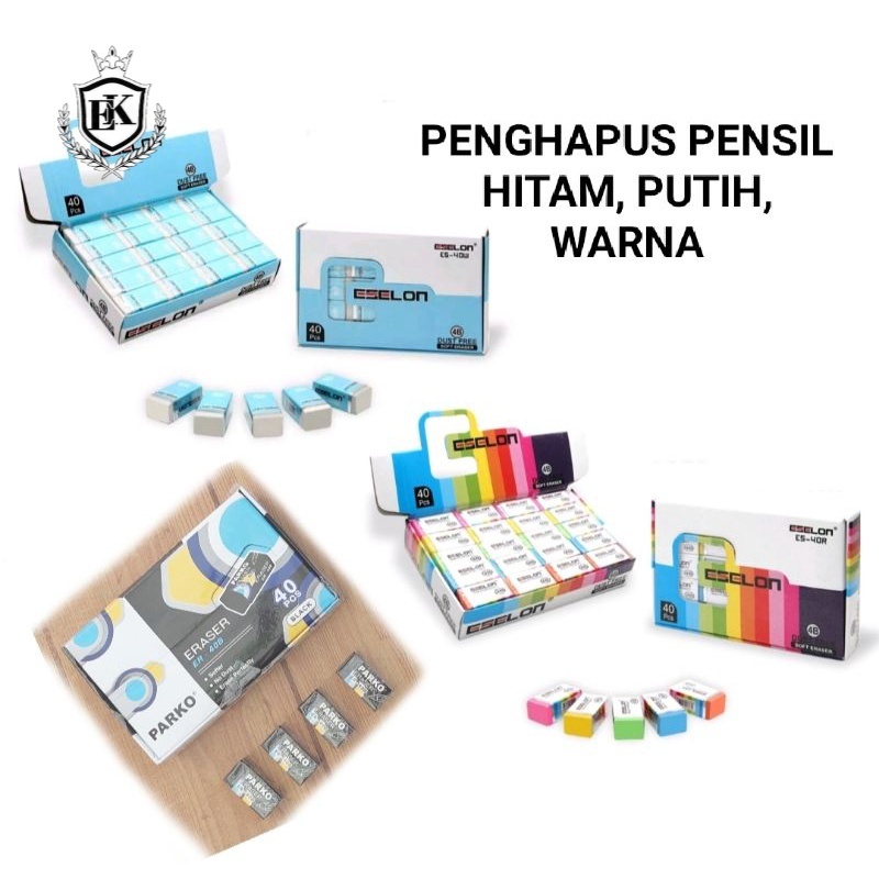 

Penghapus Stip Eraser Pensil ESELON dan PARKO Kecil B40