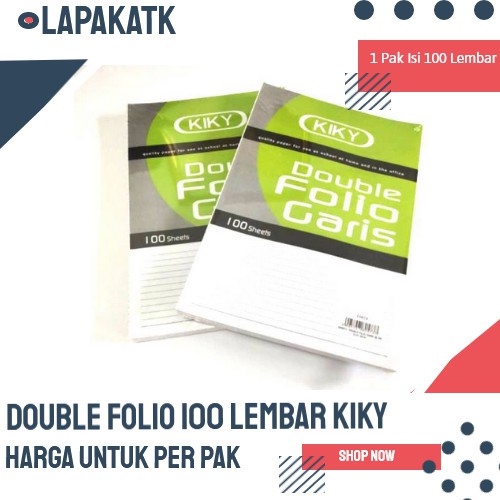 

KIKY Kertas double folio bergaris 100 lembar Kiky ++LT1