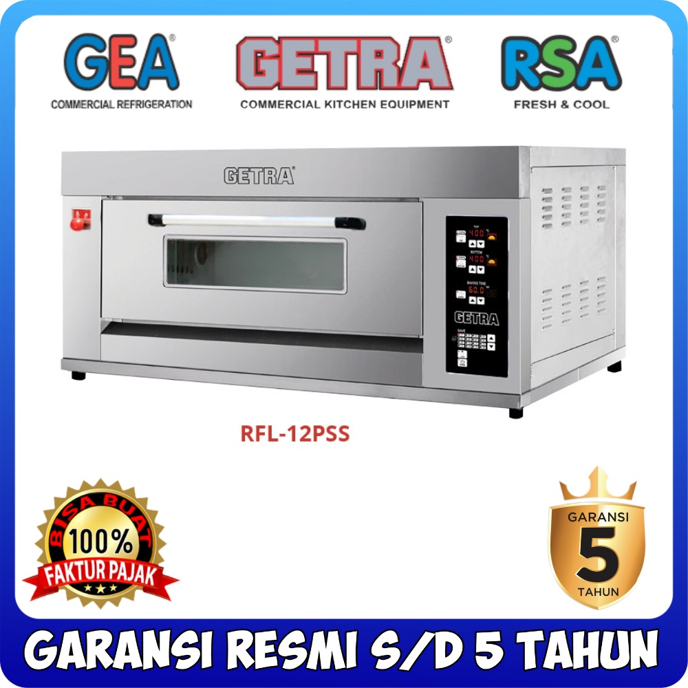 PIZZA OVEN GAS GETRA RFL-12PSS GAS PIZZA DECK OVEN 1 DECK 2 LOYANG