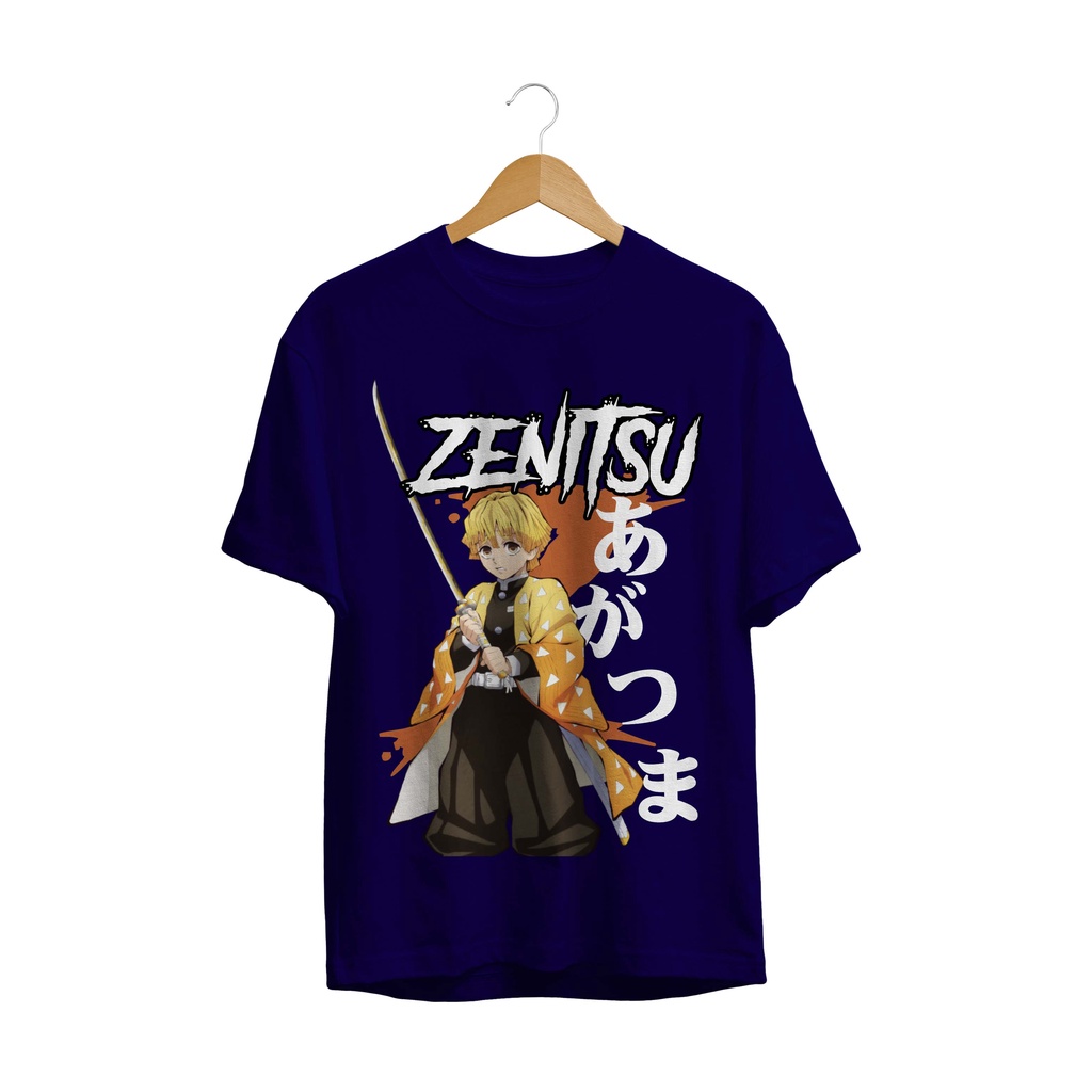 T-SHIRT KAOS ANIME DEMON SLAYER ZENITSU AGATSUMA KAWAI PREMIUM