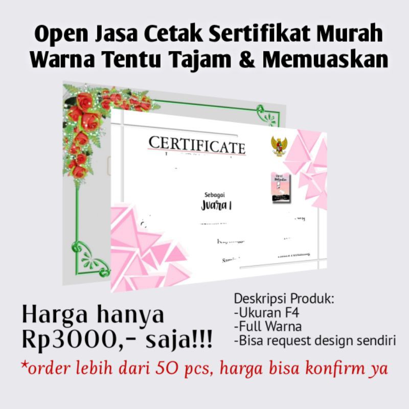 

Cetak Setifikat Murah & Berkualitas