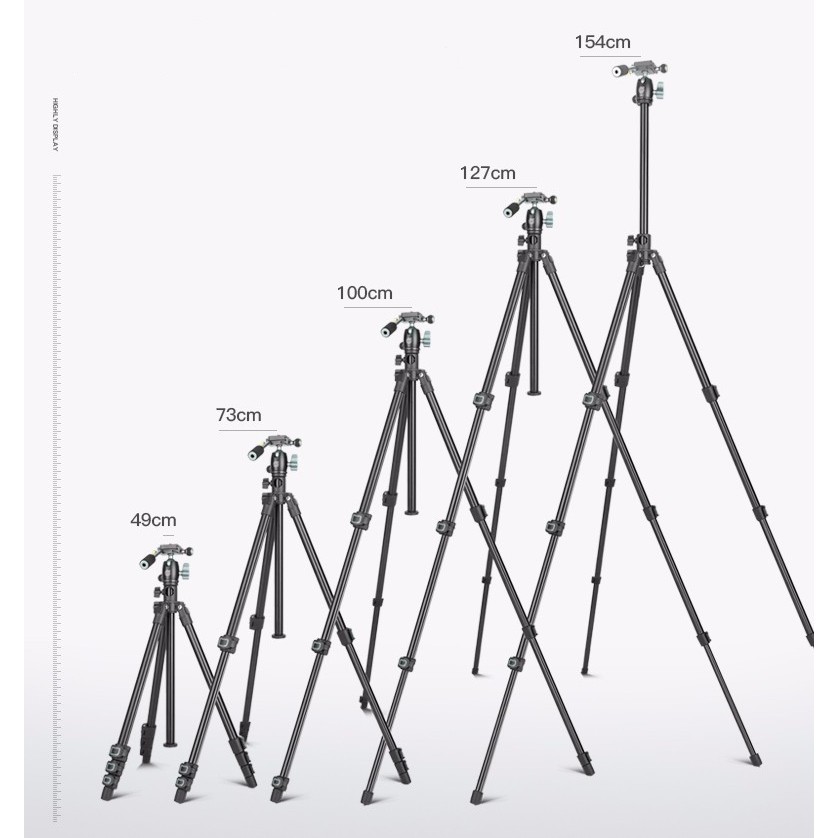 Tripod KAMERA HP Horizontal Flat Lay Over TOP HEAD QZSD BEIKE BK-202F