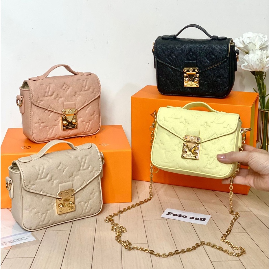 Tas Wanita  Micro Bag Chained Strap 6663 ( Free Kantong kain+BubbleWrap+DalamSuedee+Noseri)