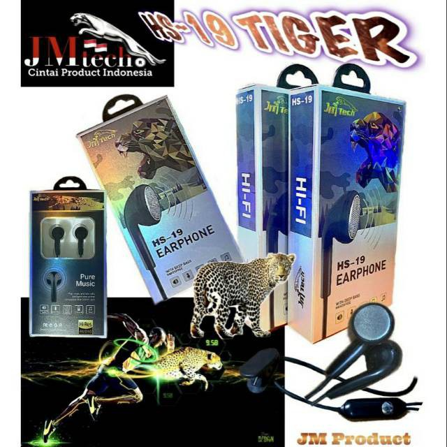 Earphone JM Tech HS19 TIGER ORIGINAL