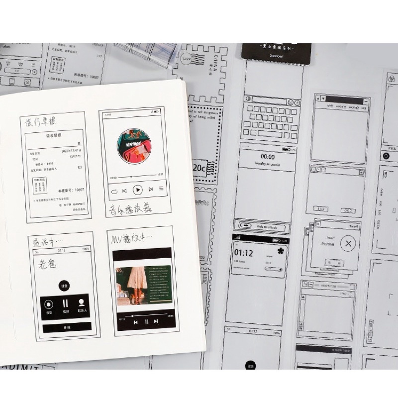 

Sticker Aesthetic - 135 Dekorasi Planner Scrapbook TRANSPARENT LONG TAPE Planner Scrapbook