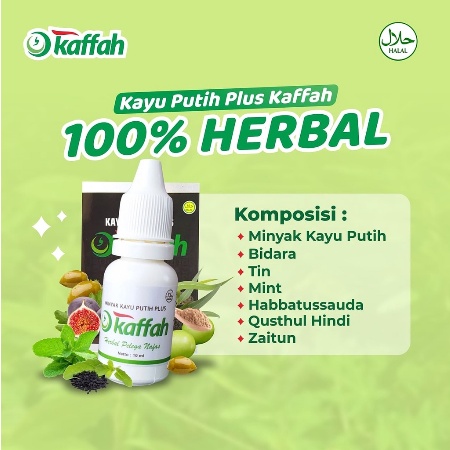 Kaffah Minyak Kayu Putih Plus Qusthul Hindi Mint Bidara Zaitun Mengeluarkan Dahak Batu Anak Heselia