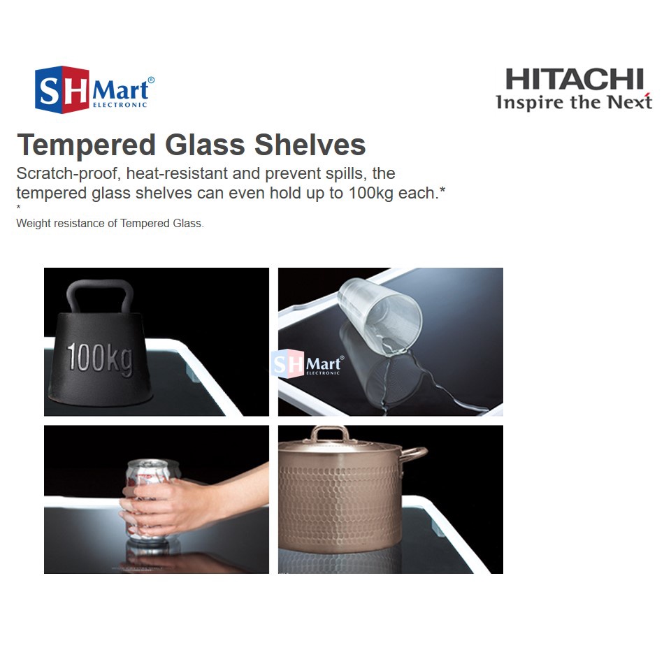 KULKAS SIDE BY SIDE HITACHI 4 PINTU KAPASITAS 510 LITER R-W61PGD4GBK / RW61PGD4 GBK INVERTER GARANSI RESMI