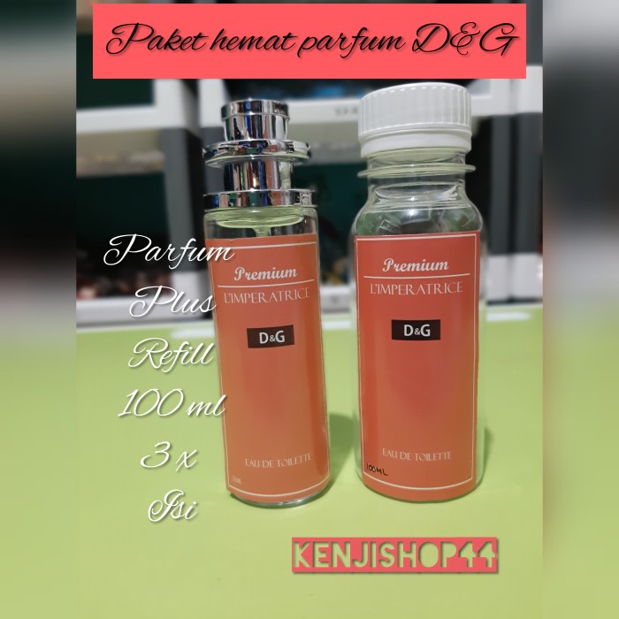 parfum thailand 35 ml D &amp; G dan isi ulang 100 ml untuk 3x refill