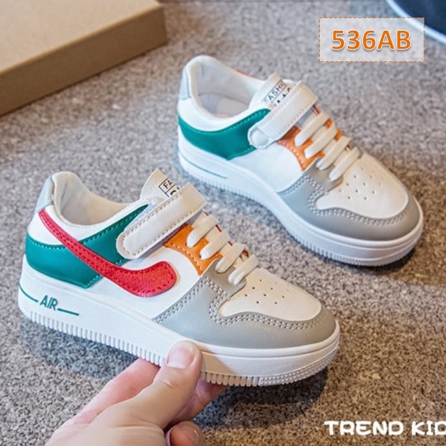 Sepatu Sneakers Anak OXN Cewek Cowok Abu Tosca Pink (536)