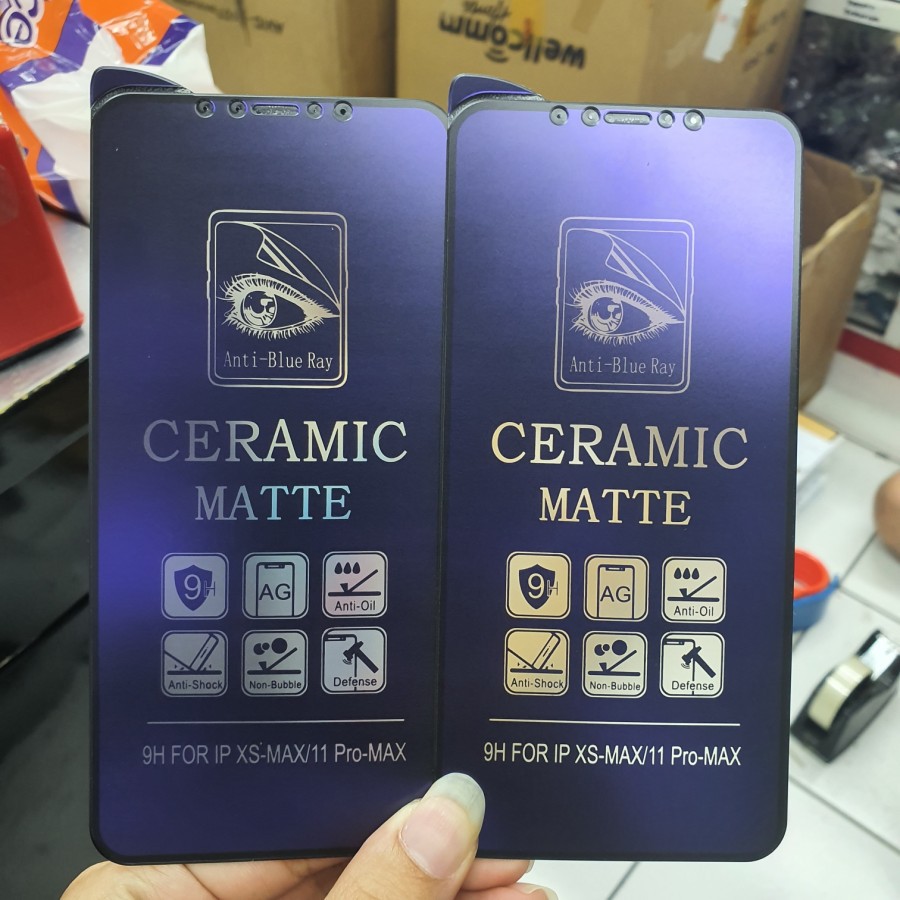 IPHONE 11 IPHONE 11 PRO 11 PRO MAX 11 PROMAX ANTI GORES LENTUR CERAMIC BLUE LIGHT ANTI RADIASI PLASTIK MIKA SCREEN GUARD PELINDUNG LAYAR