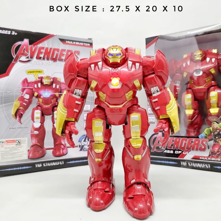 MAINAN ANAK LAKI LAKI  ROBOT HULKBUSTER FUNGSI GERAK LAMPU DAN SUARA