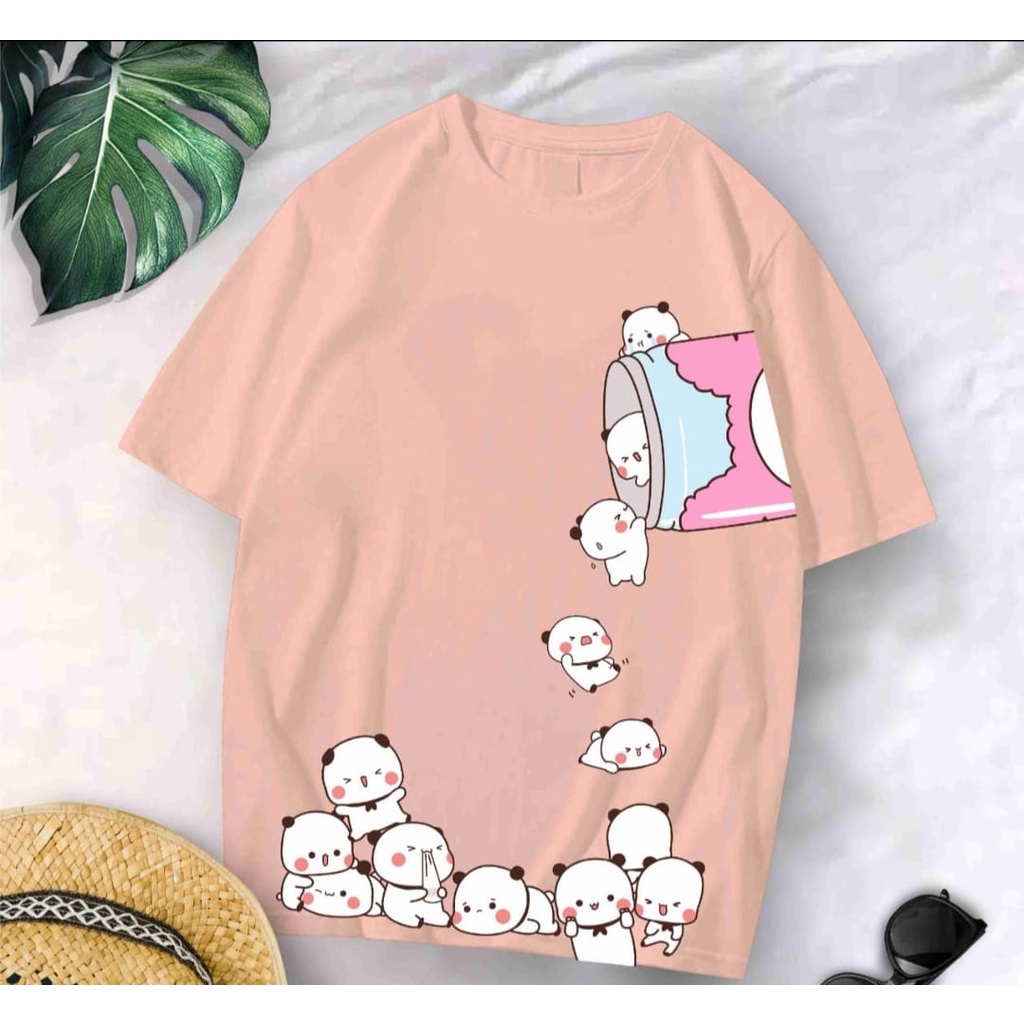 PANDA MOCHI CUTE / COD / KURO / TSHIRT WANITA DEWASA BAJU KAOS REMAJA TUMBLR TEE PANDA LUCU CUTE IMU