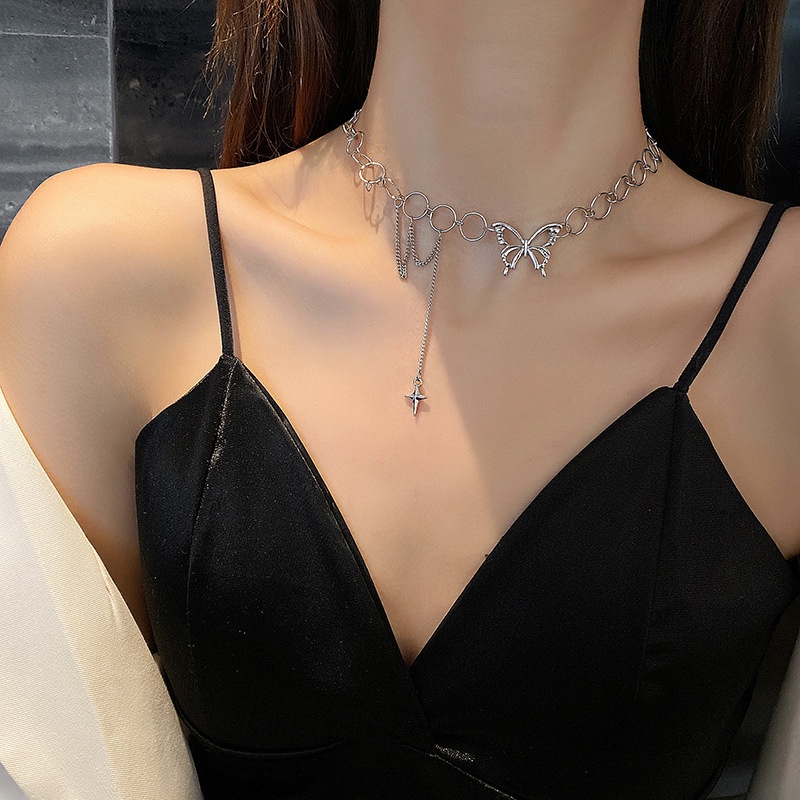 In A kepribadian hollow keluar XINGX kalung kupu-kupu desain gaya dingin kalung Street kesederhanaan