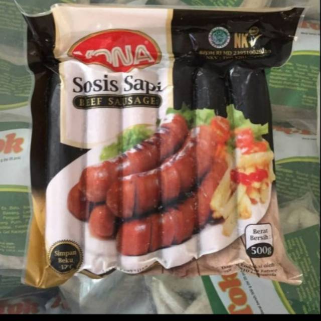 

Sosis sapi bakar jumbo medium original isi 6pcs 500g