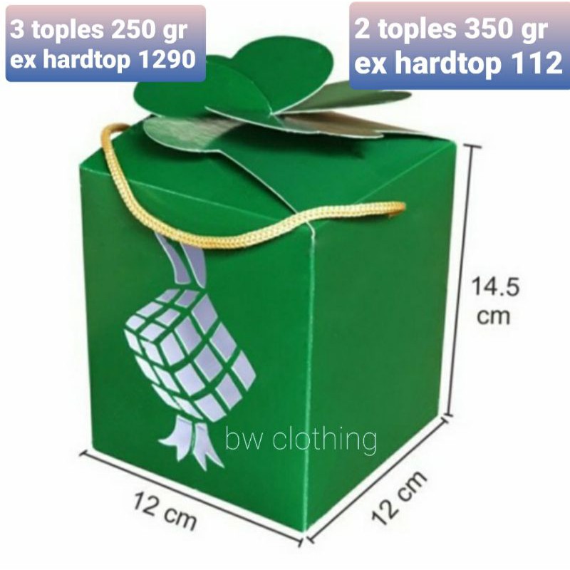 

Dus Lebaran / box lebaran toples kecil warna hijau