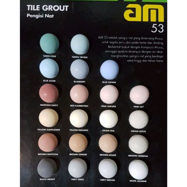 AM 53 1 Kg Tile Grout Pengisi Nat AM 53 1Kg