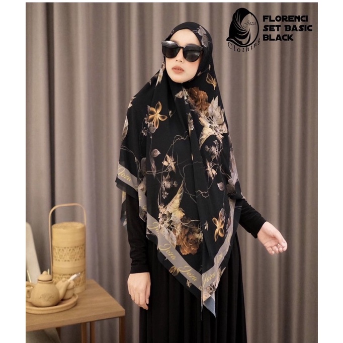 Khimar Printing By Joza Clothing ( Khimar Only) Panjang depan 95 cm Panjang belakang 110 cm