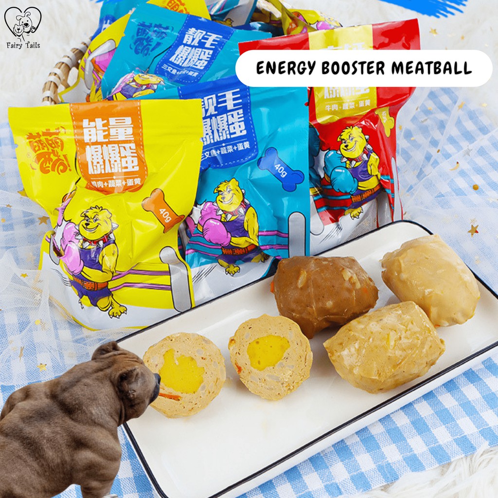 Snack Bakso Cemilan Makanan Anjing Doggy Dog  Meatball Snack Baso 40 gr Treat Chicken Beef Salmon | Snack Anjing Fresh Meat Baso Sejenis Alternative Prama Dog Food