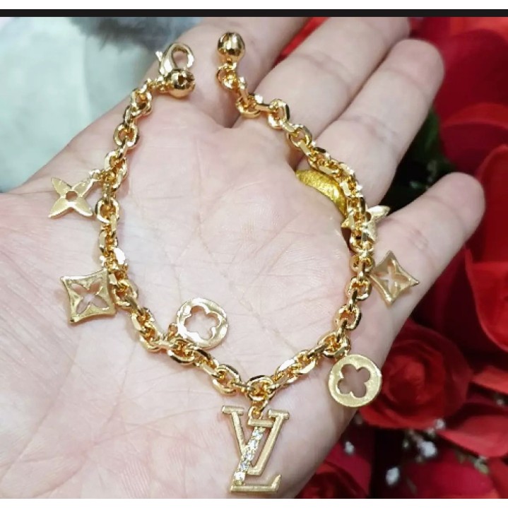 gelang xuping rantai LV berlian xuping gold silver