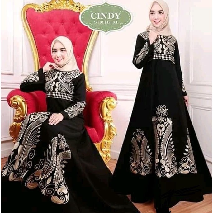 Abaya Hitam Bordir Gamis Hitam Gamis Abaya Arab Baju Abaya Arab Hitam
