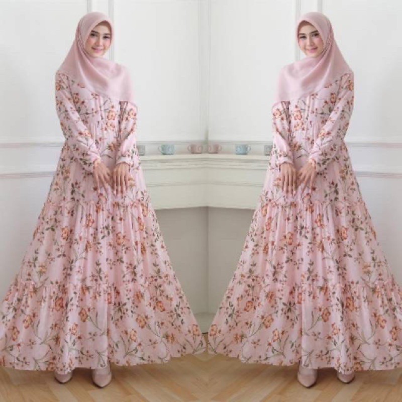 Premium Gamis ceruty Ld105 P140 Najwa | Shopee Indonesia