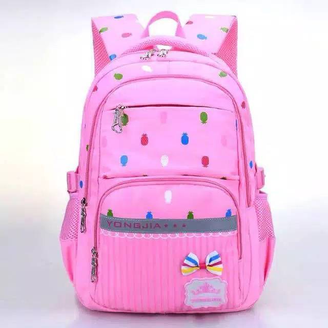 Tas Ransel Anak Sekolah Perempuan SD TK PAUD Backpack Gendong Motif Nanas