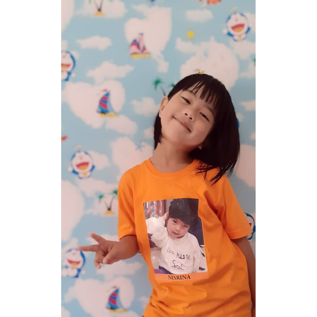 [COD] KAOS DISTRO ANAK SABLON NAMA DAN FOTO