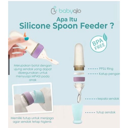 Babyqlo Sendok Makan Bayi / Tempat Makan Bayi / Silicone Spoon Feeder Bts8001