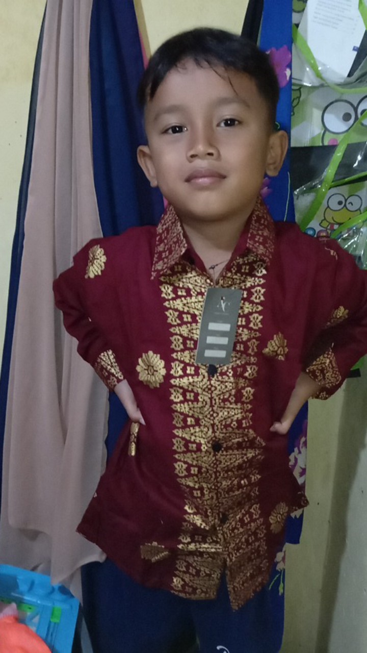 New Arrival Kemeja Batik Anak Cowok Baju Batik Anak Laki Laki Kemeja Batik Anak Usia 3-10th Terbaru