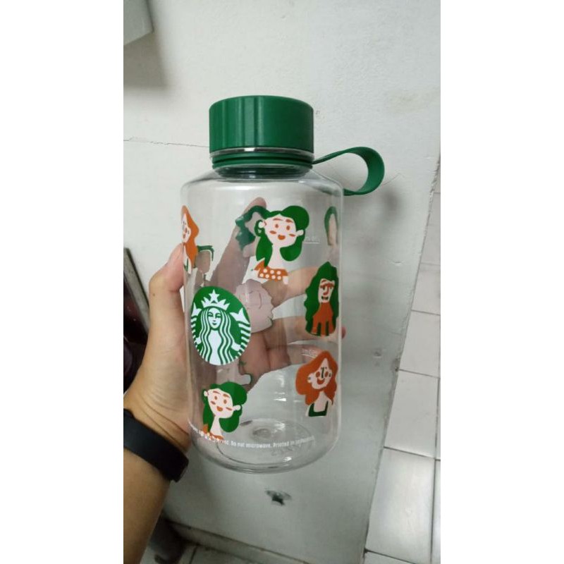 starbuck bottle kreaby bottle flowers, people atau wajah, abstrak