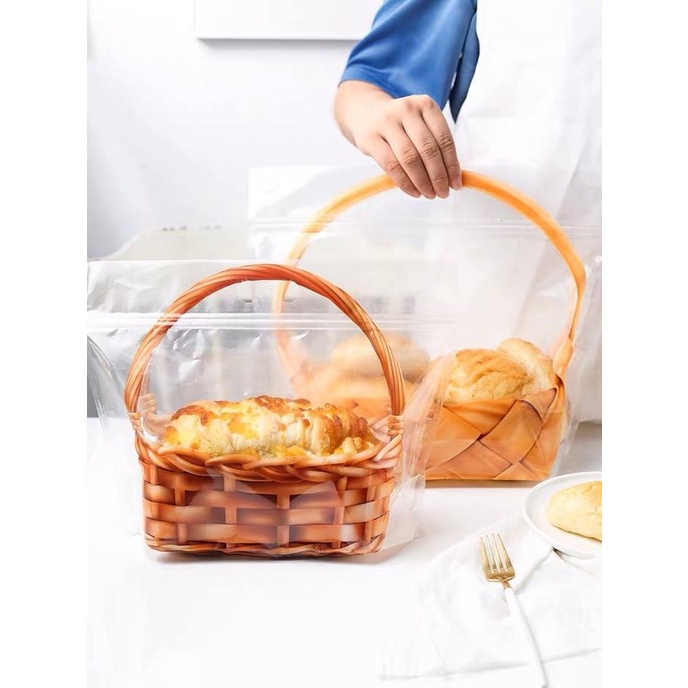 

siap kirim] Kantong Plastik roti tawar donat zipper bag bread toast besar