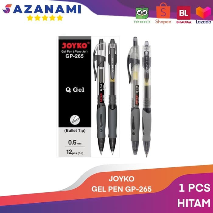 

PULPEN JOYKO GEL PEN HITAM GP-265 PEN JOYKO BALLPOINT 1 PCS GP-265