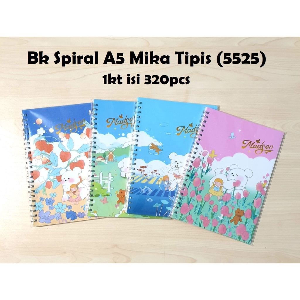 

AS888 -Buku Diary / Agenda Spiral Hard Cover Ukuran A5 Karakter Madson ISI 92 HALAMAN