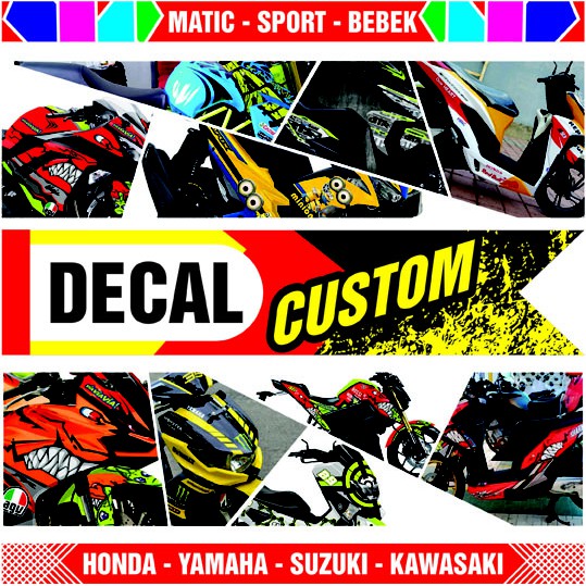 Decal Custom Motor Stiker Striping Matic Sport Vario Beat Scoopy